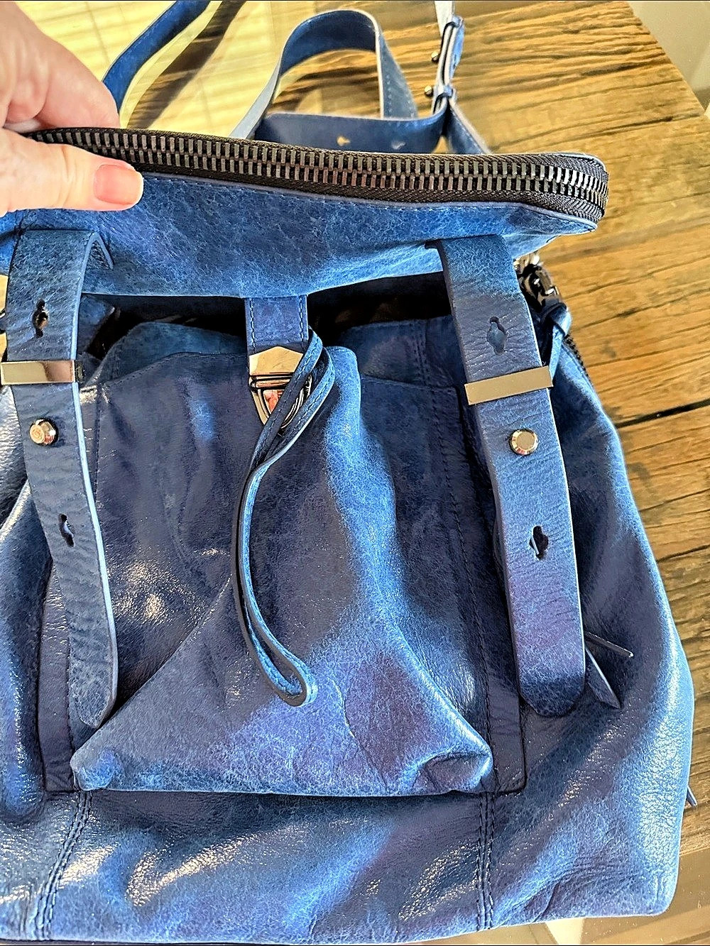 Botkier Blue Leather shoulder bag - Picture 4 of 4